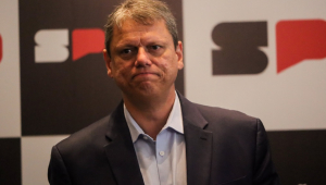 O governador Tarcísio de Freitas participou da instalação do Conselho Estadual de Mudanças Climáticas